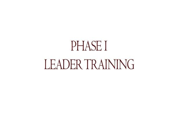 Phase I - Leader Training Course (2)